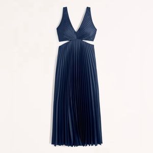 Abercrombie Giselle Pleated Cut Out Dress